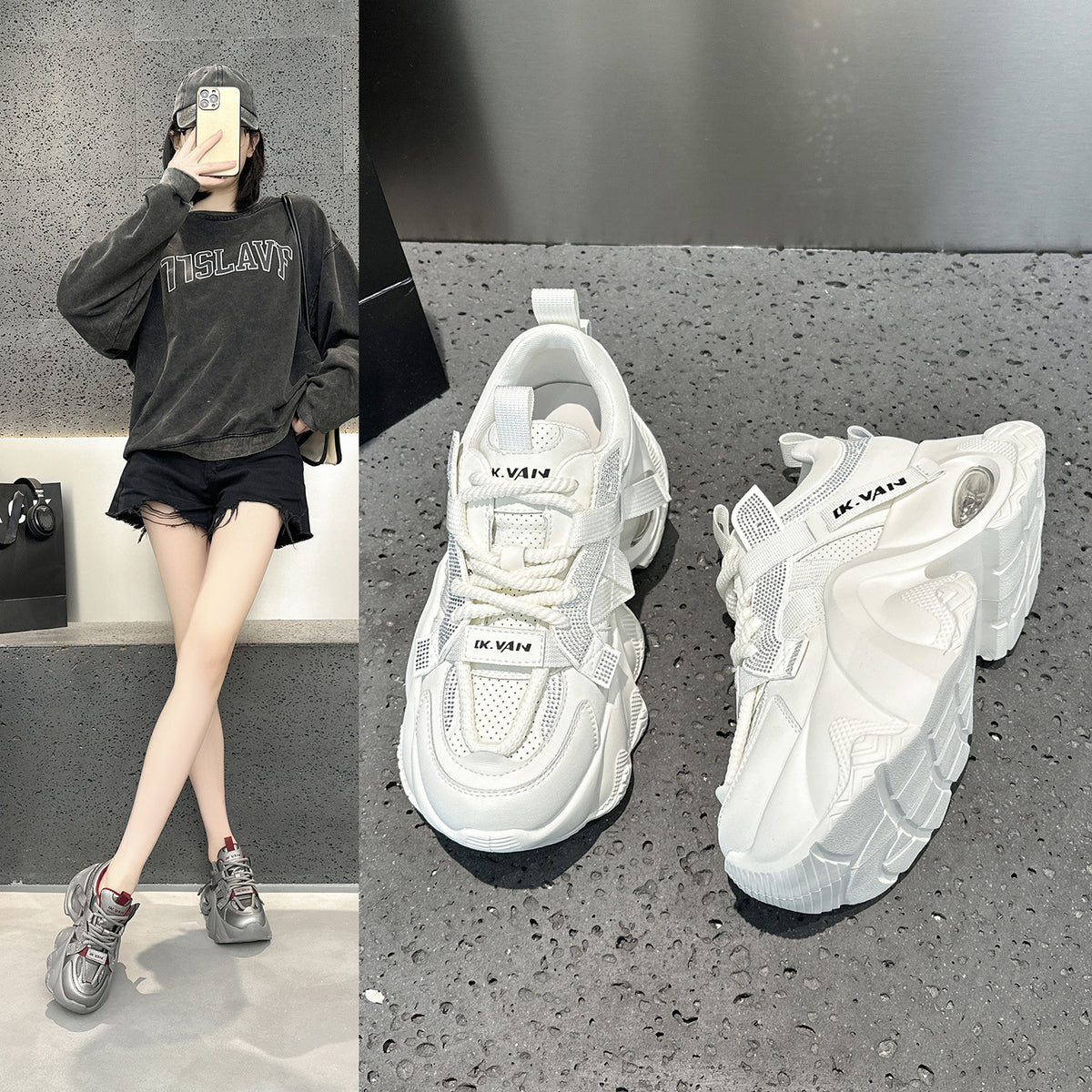 Graceful Versatile Women's Dad Breathable Sports Casual Shoes