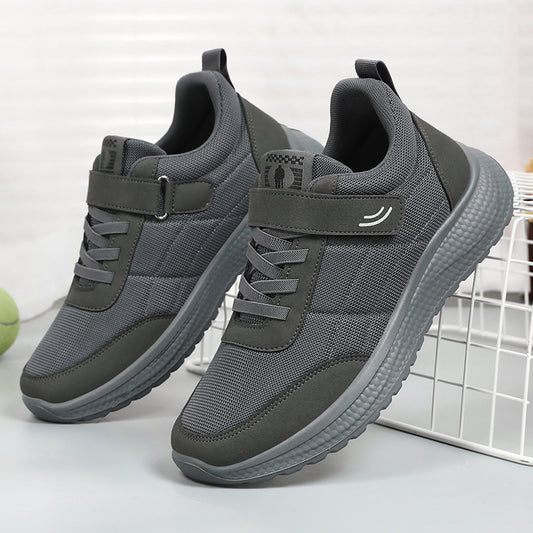 Men's Pure Color Versatile Sports Velcro Convenient Casual Shoes