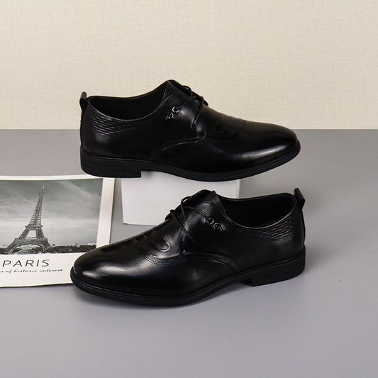 Men's First Layer Cowhide Business Four Genuine Leather Shoes