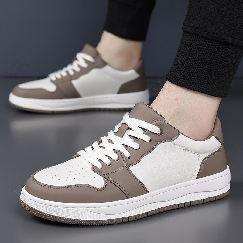 Men's Layer Cowhide Air Force Genuine Fashion Sports Low Men's Board Shoes