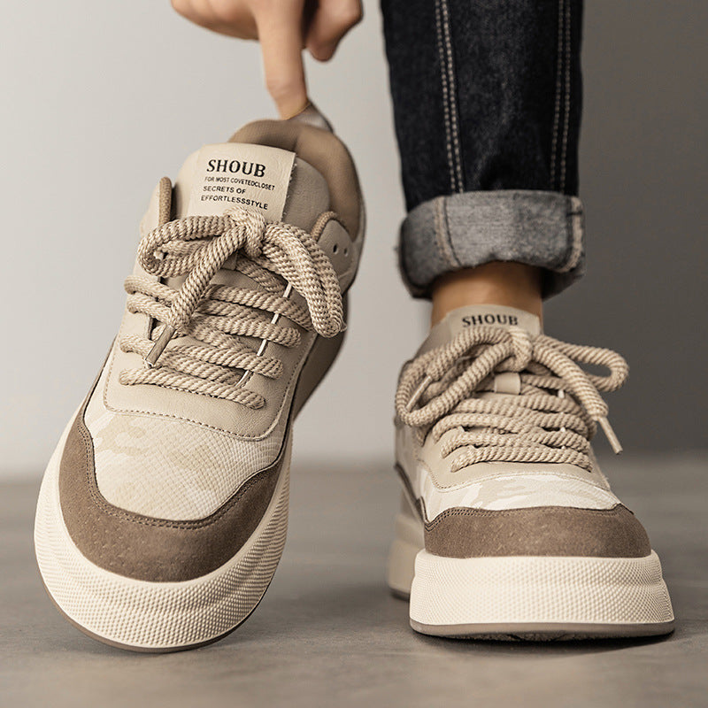 Men's Thick Bottom Increased Fashionable Retro Sports Sneakers