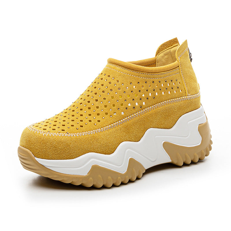 Women's Hole Breathable Platform Elevator Wild Sandals