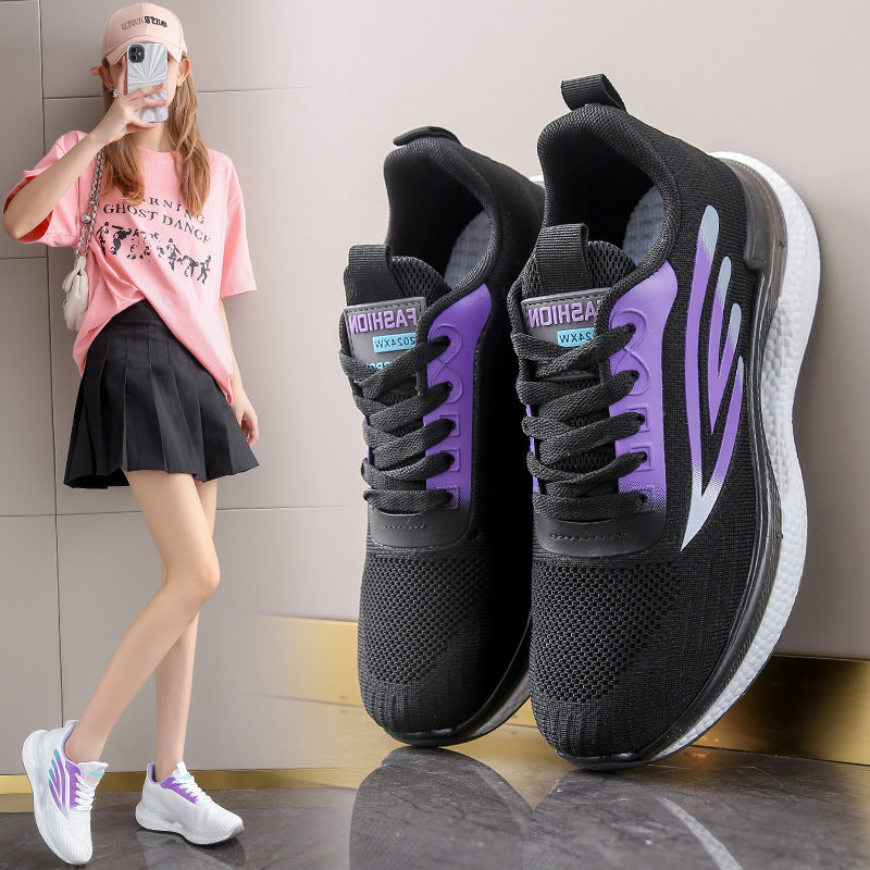 Women's Spring Female Fly Woven Mesh Travel Casual Shoes