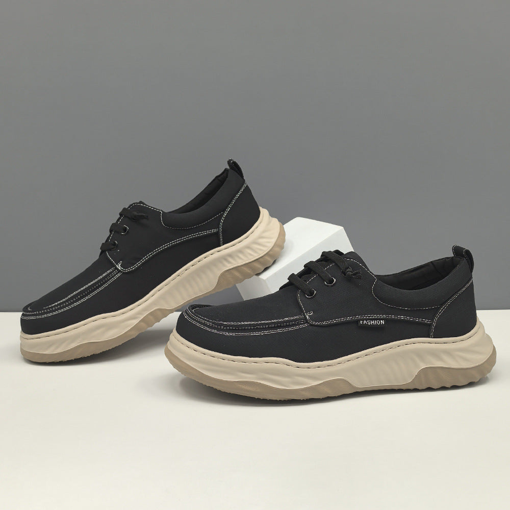 Men's Versatile Breathable Ice Silk Cloth Niche Slip-on Canvas Shoes