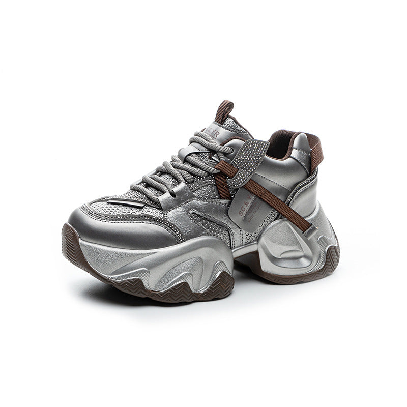 Women's Platform Height Increasing Insole Small Sports Casual Shoes