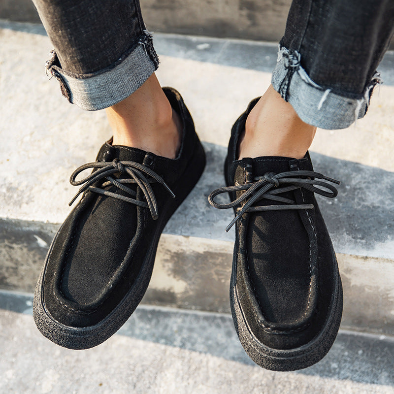 Men's Retro Suede Outdoor Trendy Green Fashion Casual Shoes
