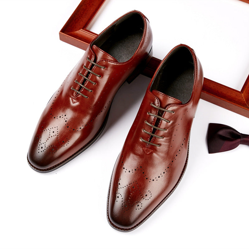 Men's Formal Wear Business Oxford Pumps Hand-rub Leather Shoes