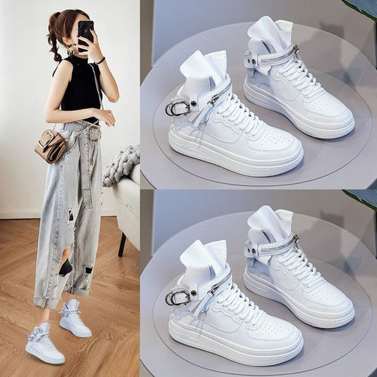 Women's Authentic Trendy White Spring Air Force Sneakers