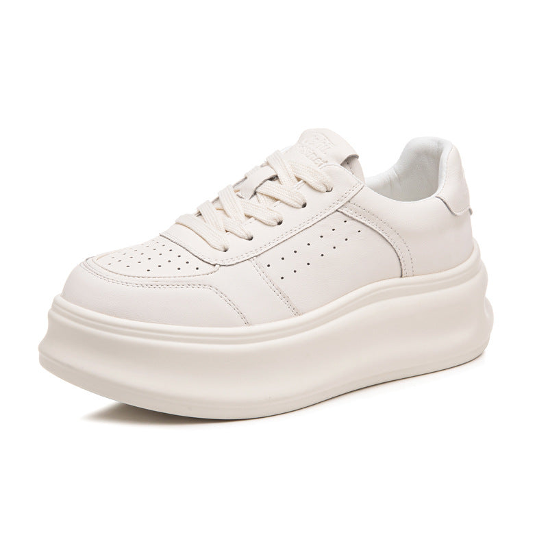 Women's Platform White Spring Sports Pumps Muffin Casual Shoes