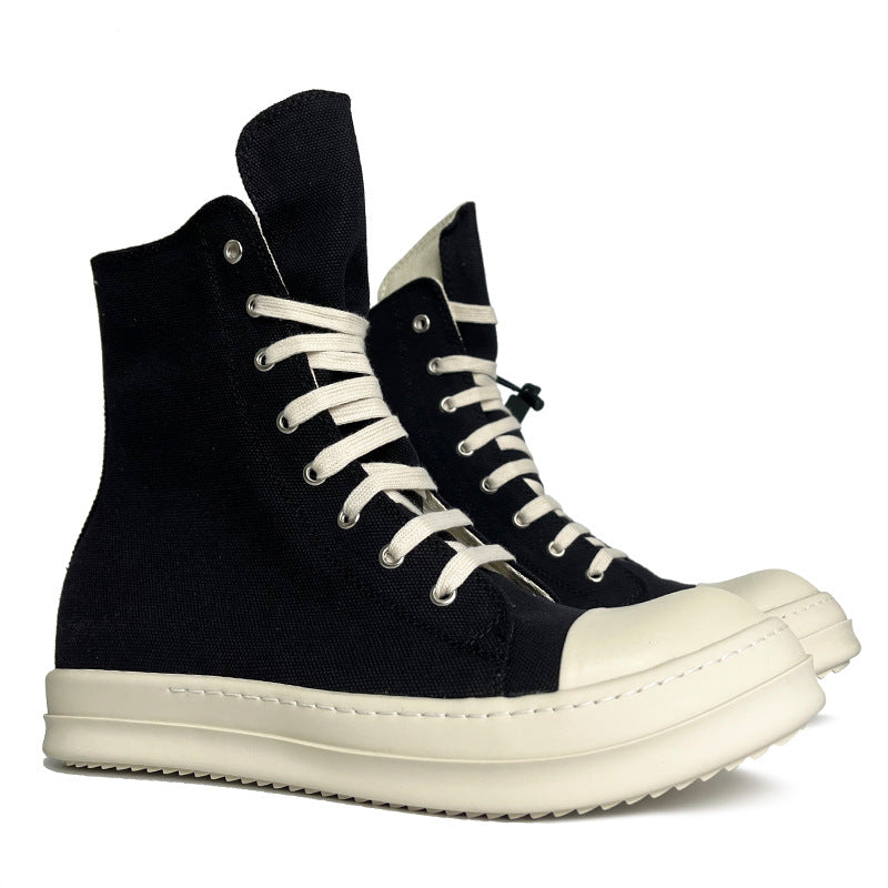 Men's Thick-soled Round Head Leisure Board Plus Canvas Shoes