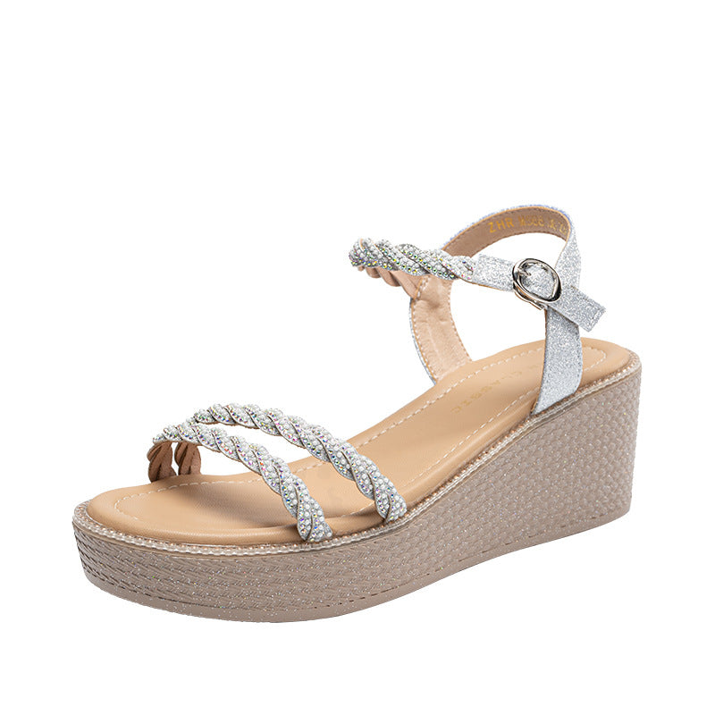 Women's Outdoor Wedge Thick Bottom Strap Small Fairy Sandals