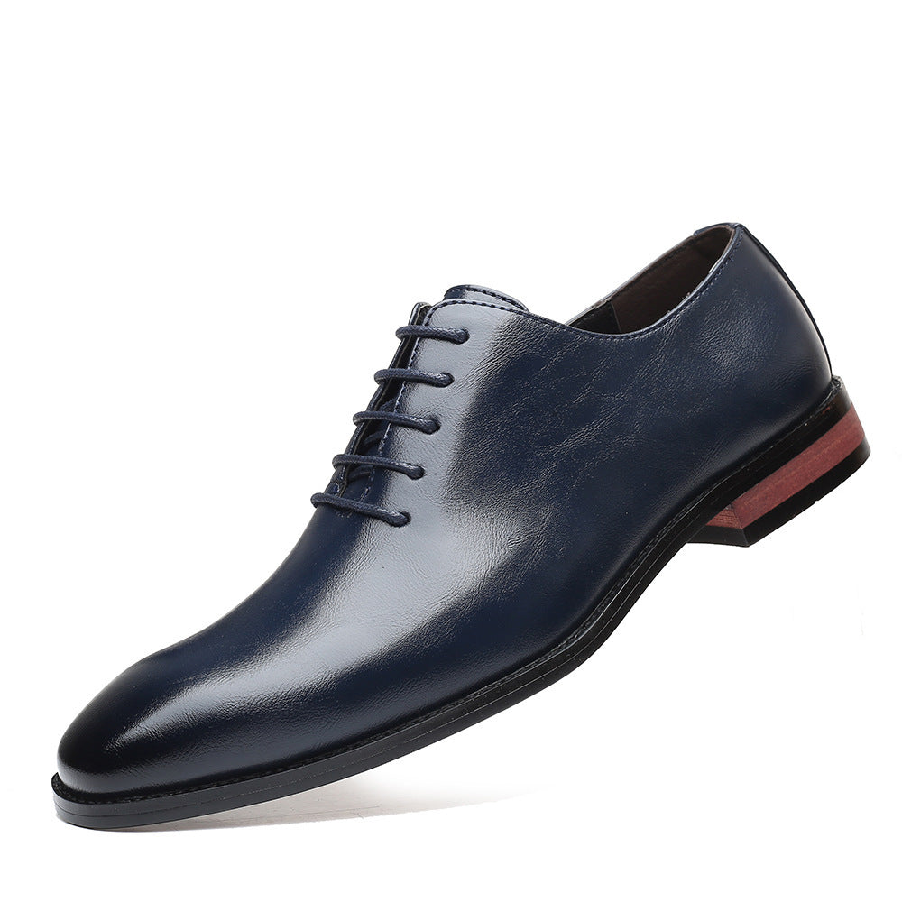 Men's Trendy Business Formal Wear Breathable British Hight Increasing Men's Casual Leather Shoes
