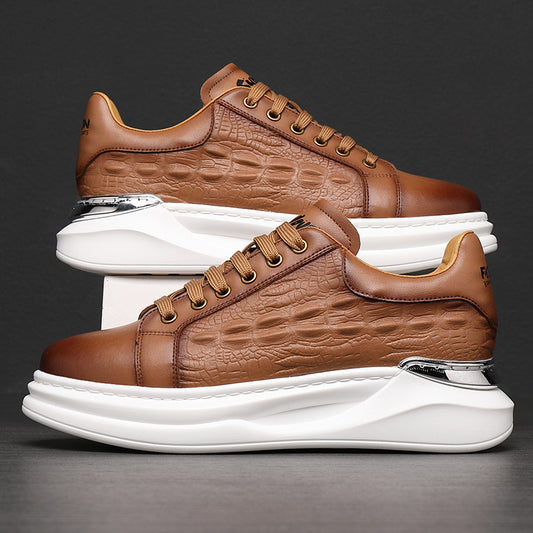 Men's Oversized Spring Platform Fashion White Korean Sneakers