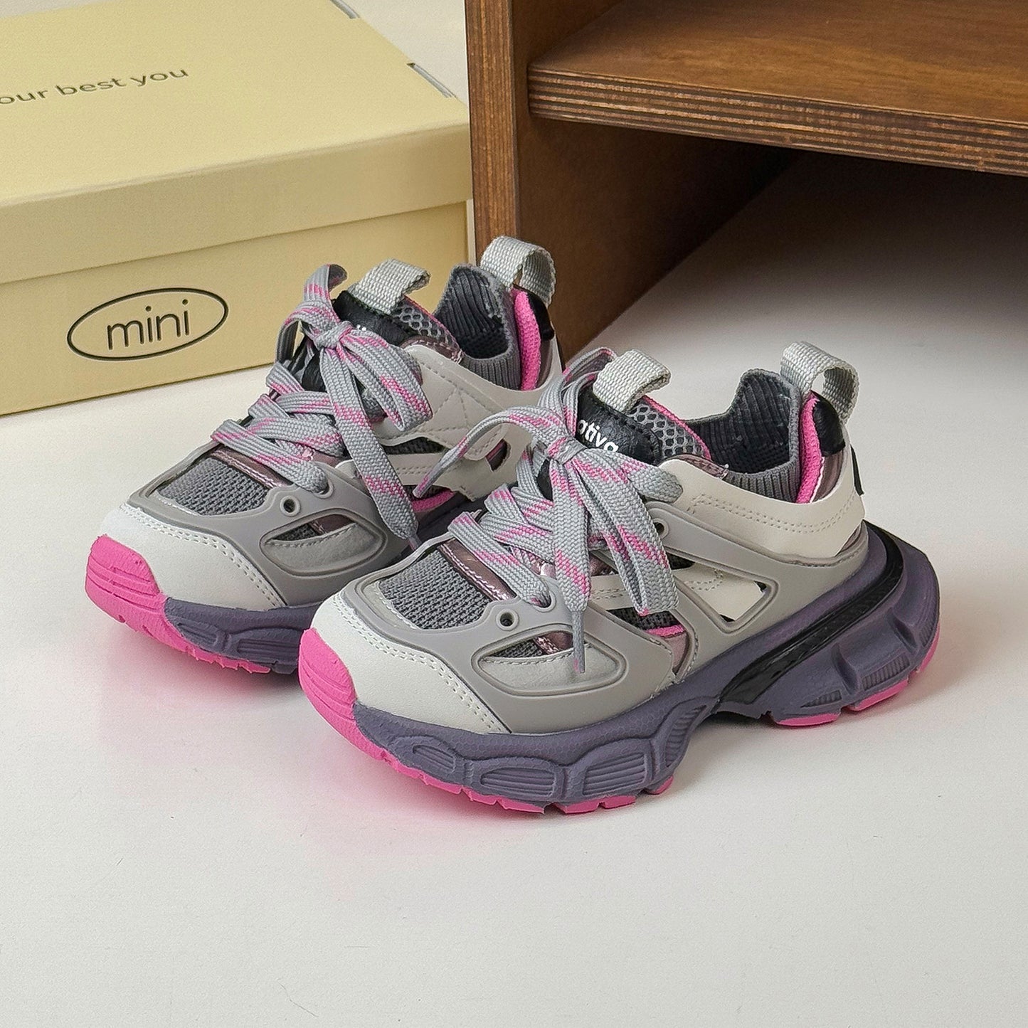 Children's Clearance Sale Fashion Trend Elastic Breathable Kid's Sneakers