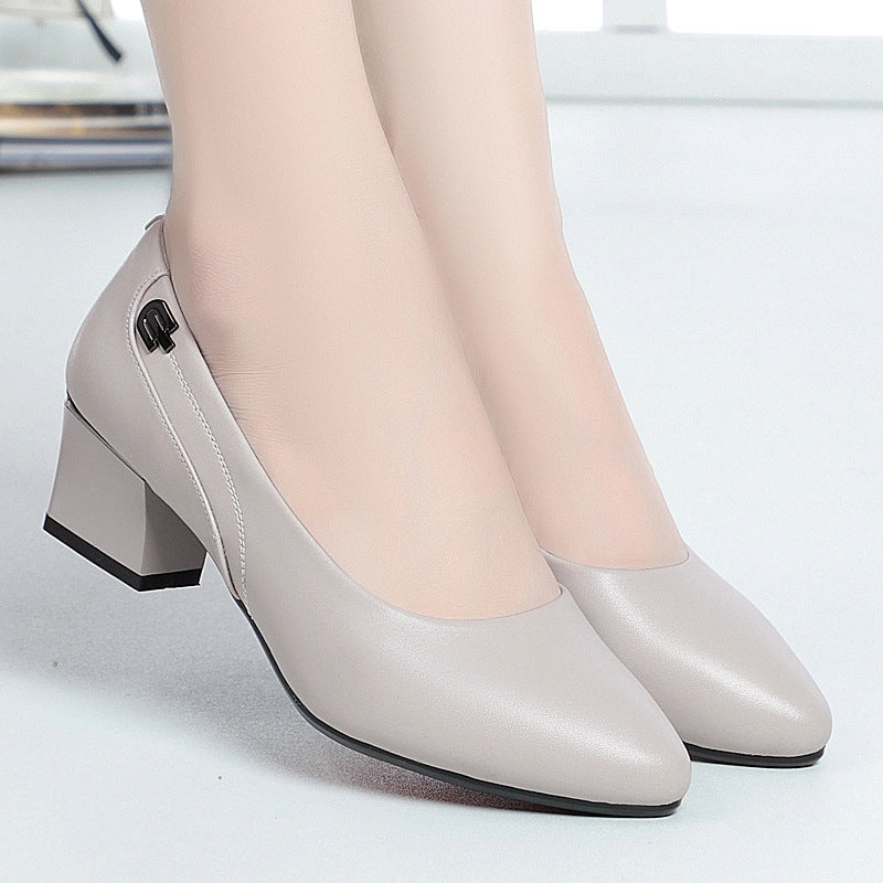 Women's Flat Low-cut Square Toe Mother Gentle Fairy Soft Casual Shoes