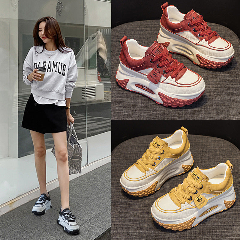 Women's Dad Pop-up Autumn Lightweight Platform Height Women's Casual Shoes