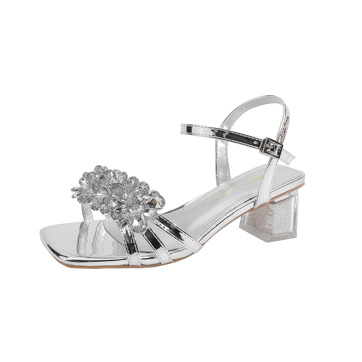 Women's Fattened Plus Size Dignified Rhinestone Fashion Heels