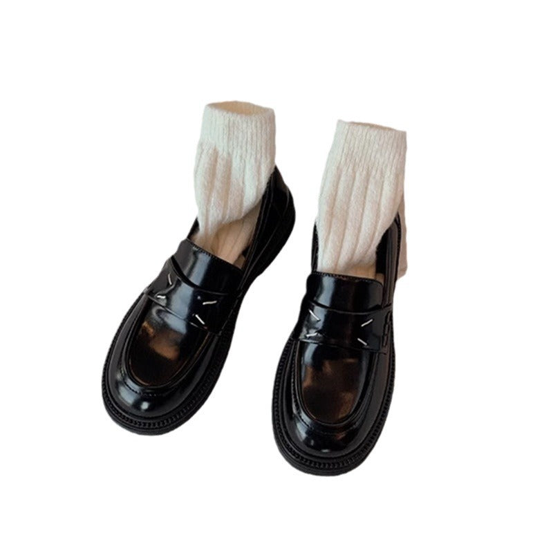 Women's Sheepskin Version Fashionable Genuine England Style Loafers