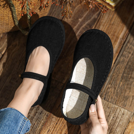 Women's Vintage Cloth Different Rubber Soft Bottom Canvas Shoes