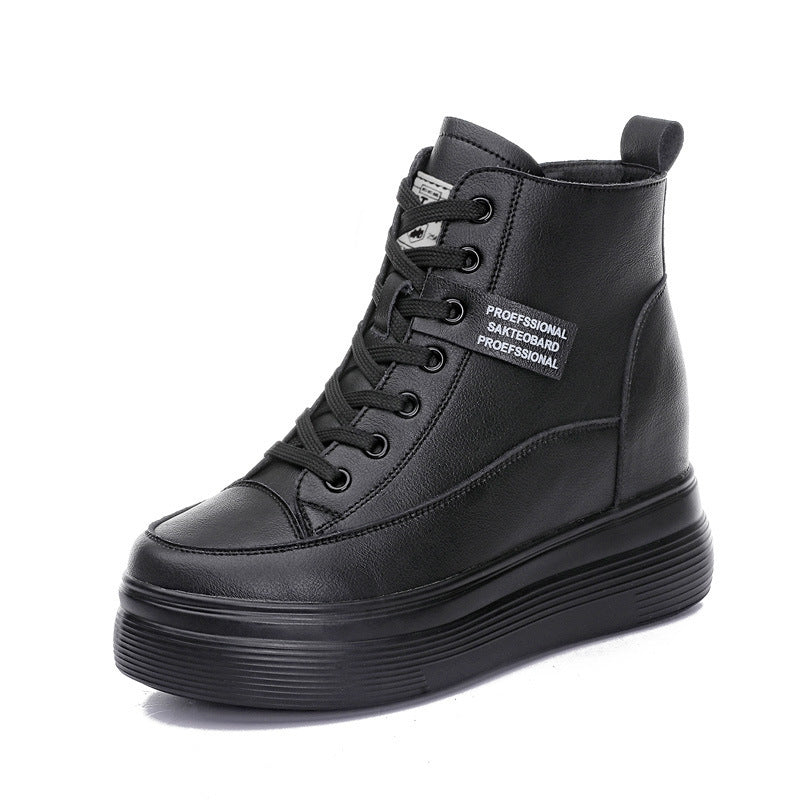 Women's Wedge Platform Small Inner Height Increasing Short Women's Casual Shoes