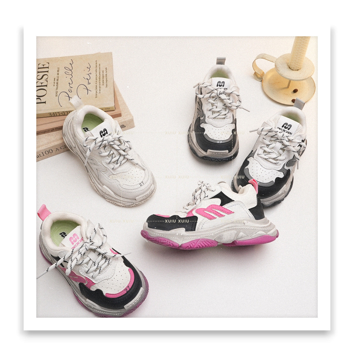 Children's Paris Sports Retro Boys Velcro Kid's Sneakers