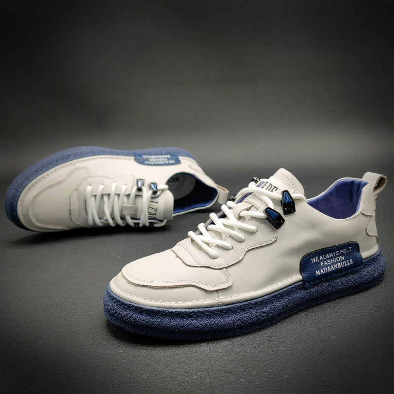 Men's Large Size Versatile Genuine Flat Fashion Sneakers