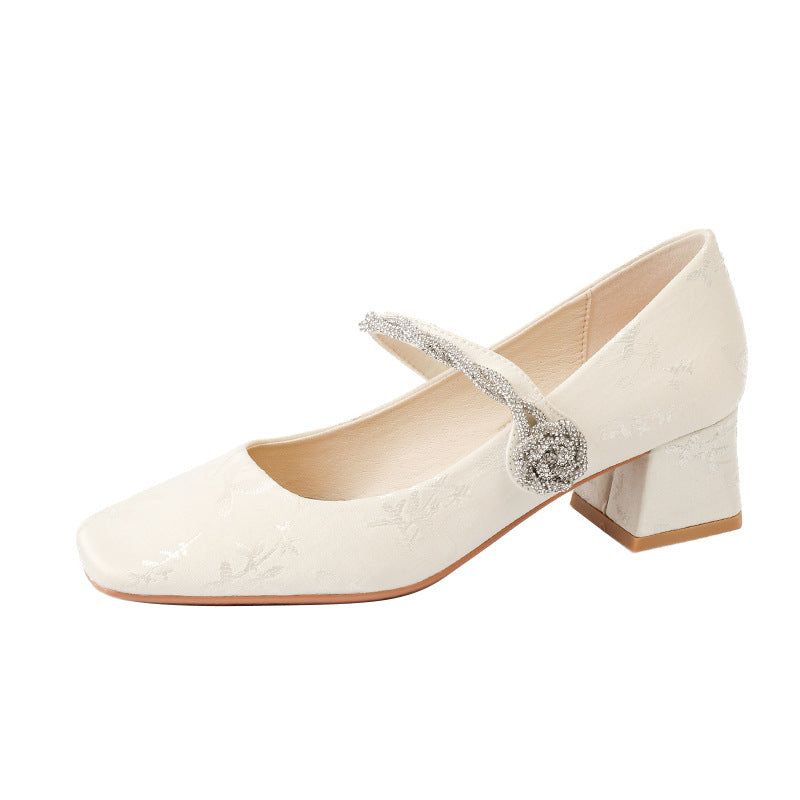 Women's Chinese Embroidery National Style Square Toe Women's Shoes