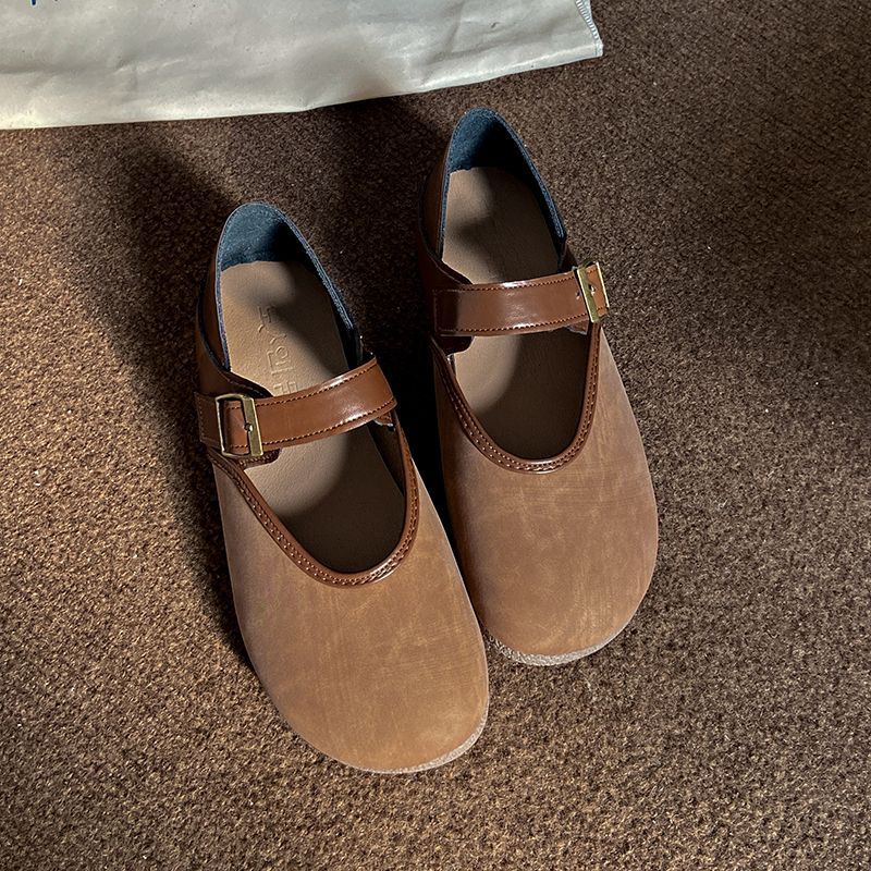Women's Toe Half Spring Mori Style Retro Soft Casual Shoes