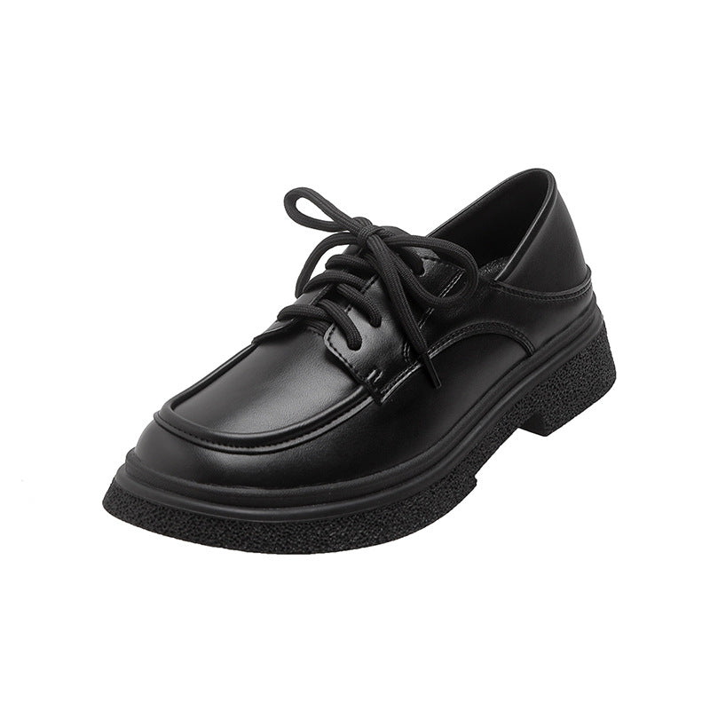 Women's Love Cotton Linen Spring Authentic British Leather Shoes