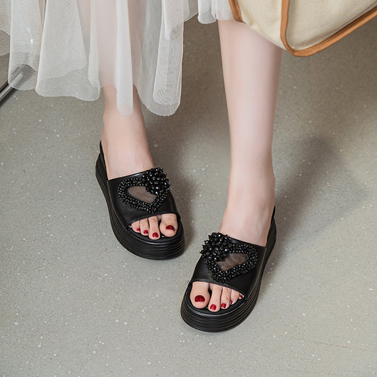Women's Increasing Summer Wear Leisure Platform Thick Slippers
