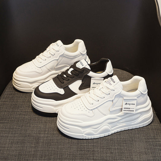 Women's Head White Stitching Platform Sports Leisure Casual Shoes