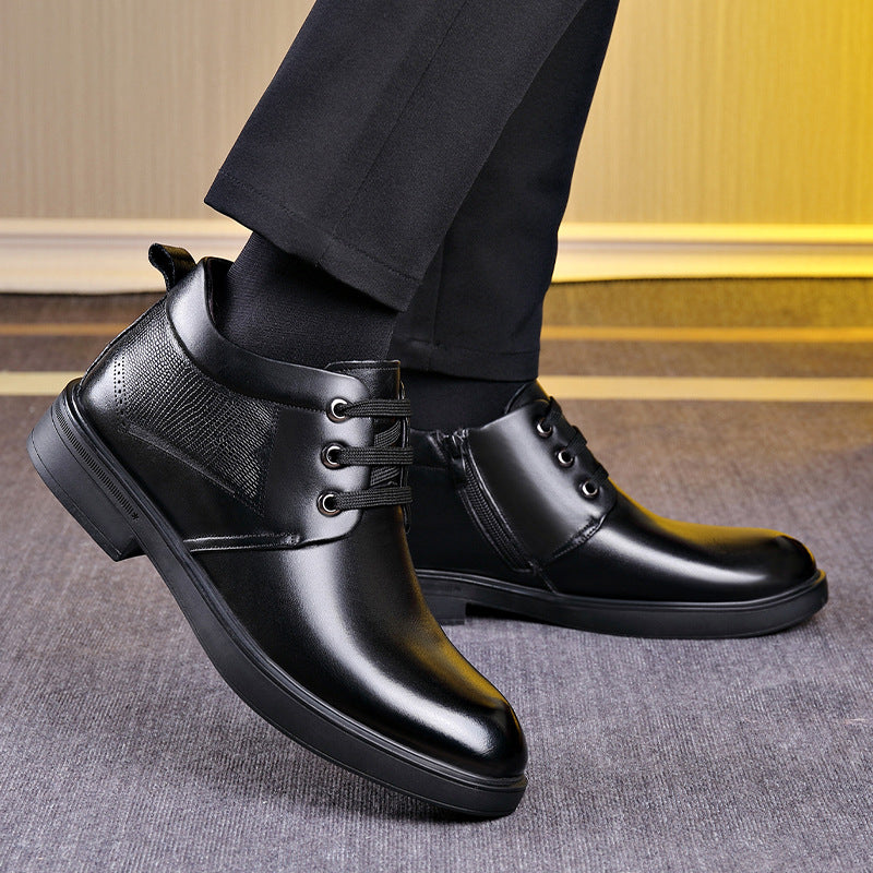 Men's Fur Genuine Cotton Fleece Lined Padded Men's Shoes