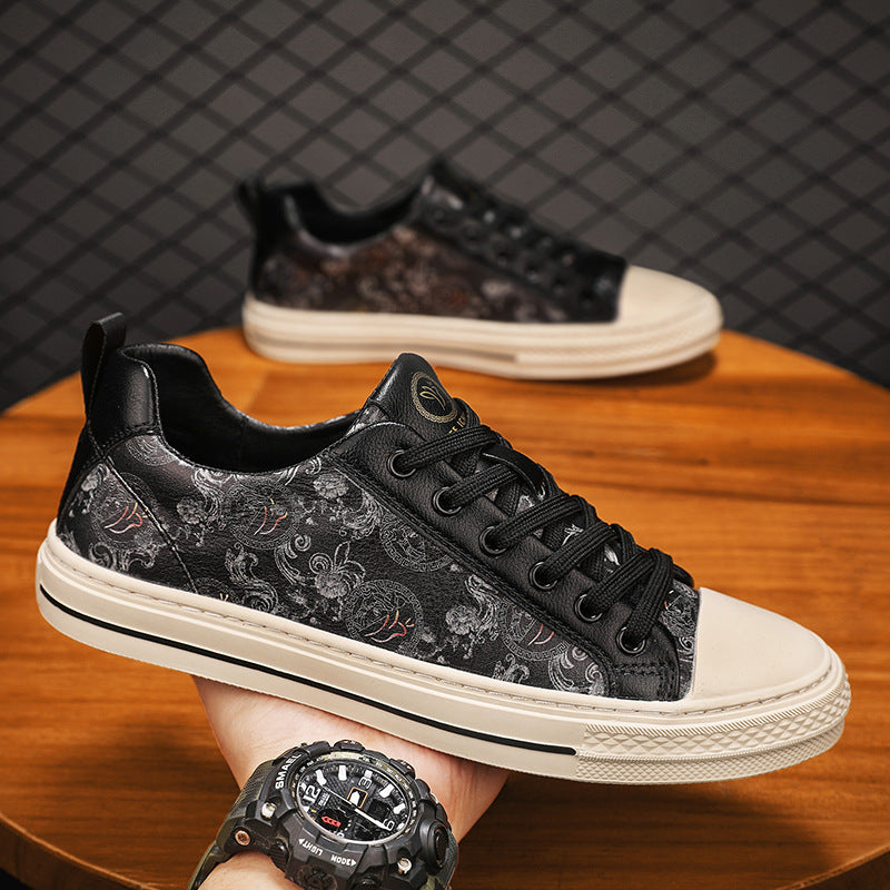 Men's Closed Toe Personalized Printed Design Match Easy Sneakers