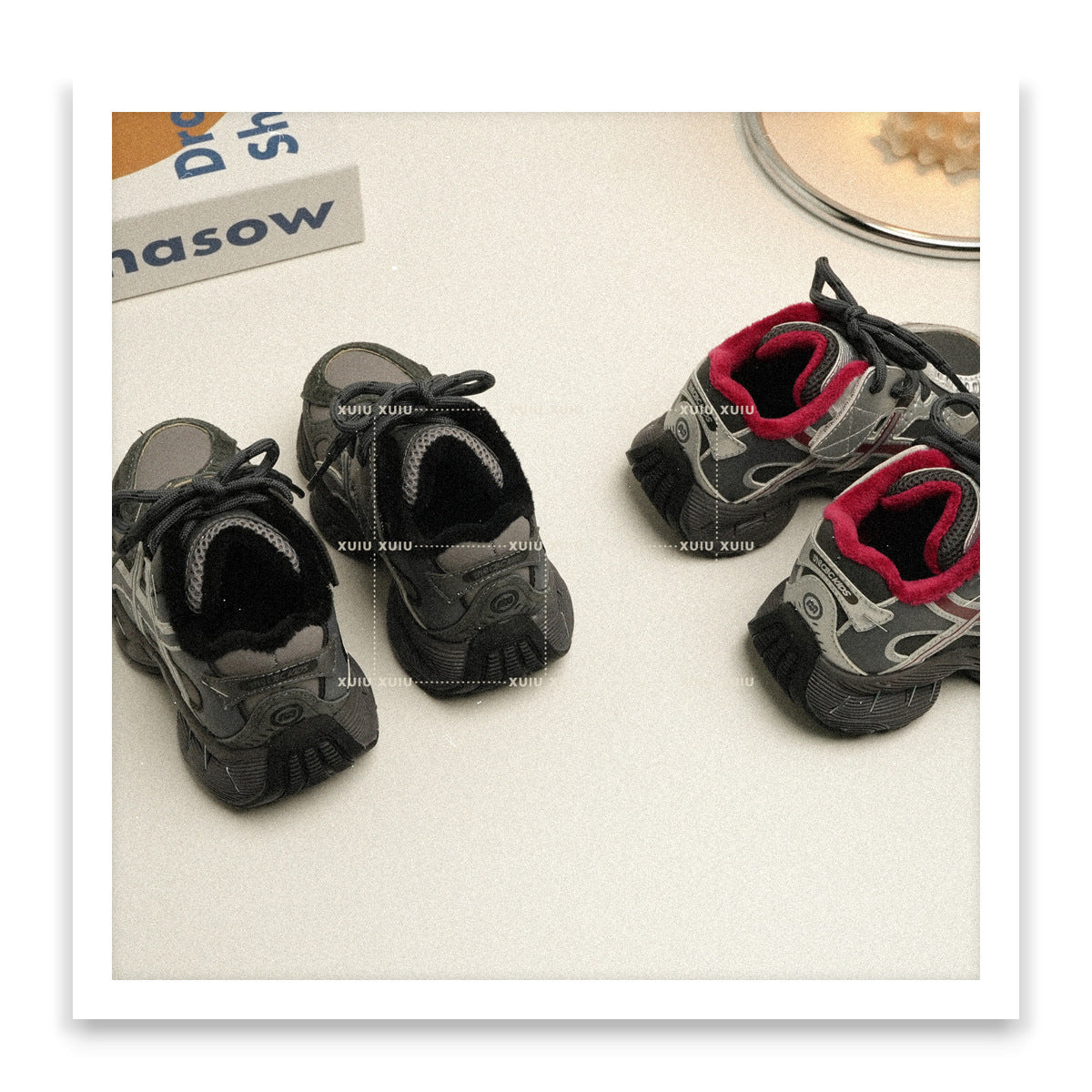 Women's & Men's Paris Extreme Tide Clunky Fleece-lined Velcro Sneakers