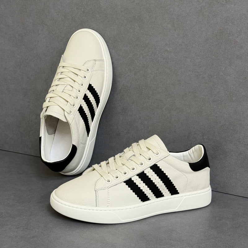 Men's Summer White Thin Breathable Flat German Sneakers