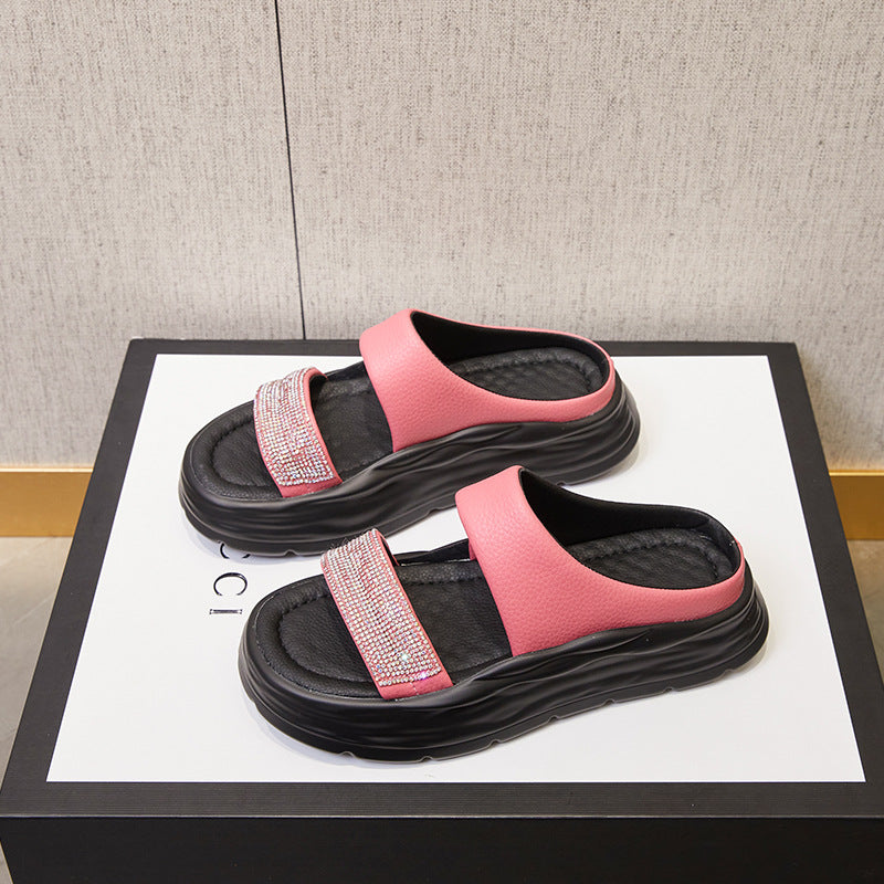 Women's Summer Thick-soled Height Increasing Outdoor High-grade Slippers