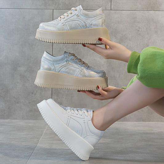 Women's Thick-soled Small Heightened Easy Wear Autumn Casual Shoes