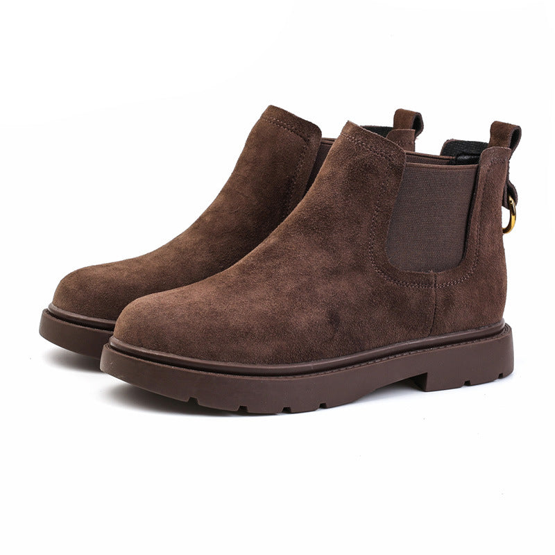 Women's Short Martin British Style Mid Flat Boots