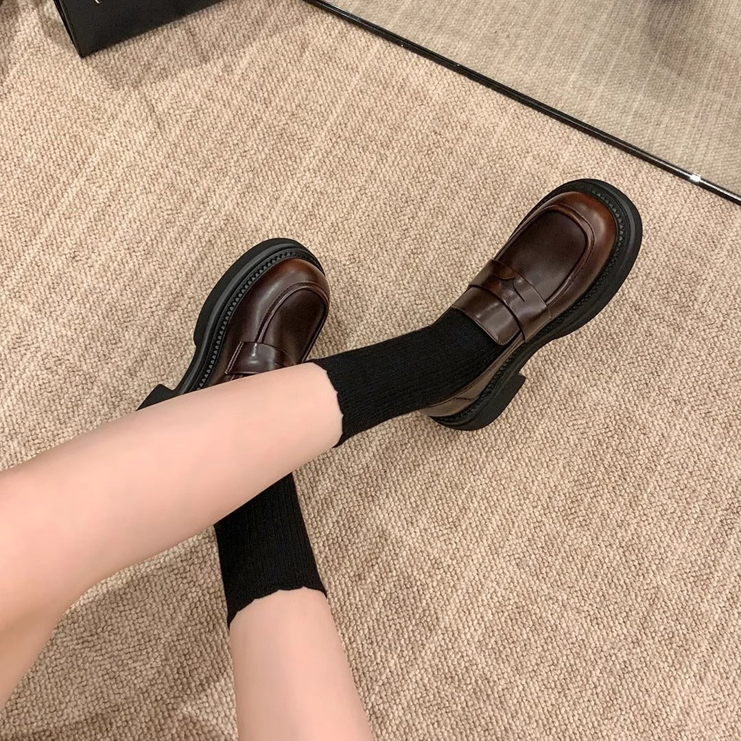 Women's Version Su Round Head Thick Bottom Chunky Loafers