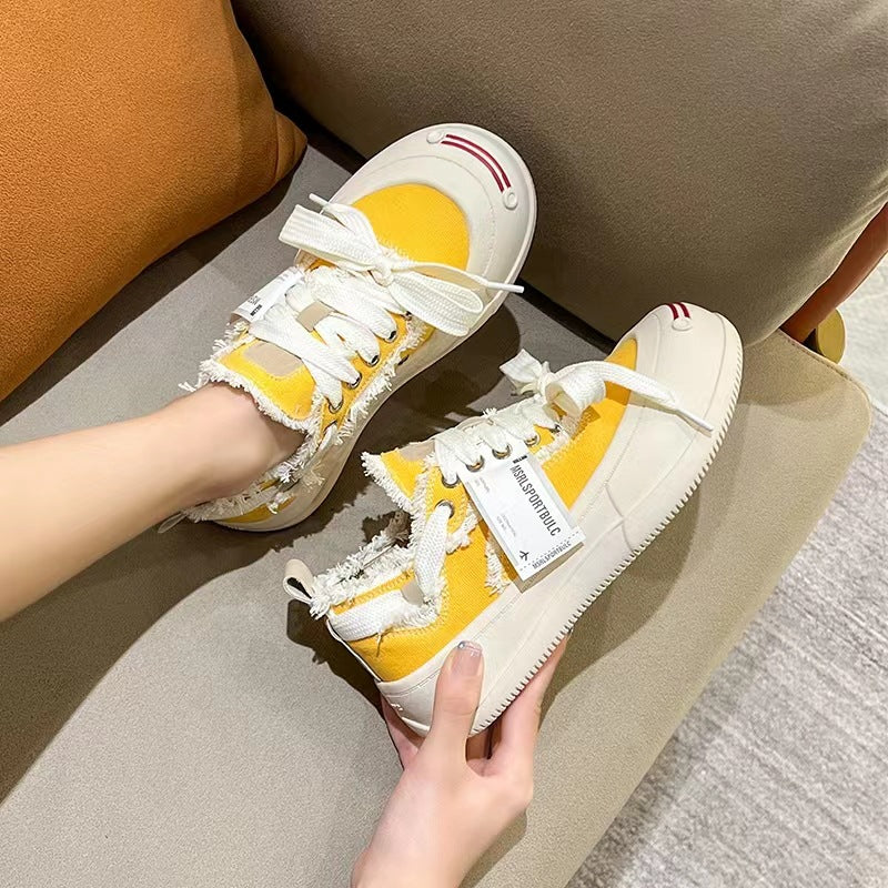 Women's & Men's Summer Couple Platform Beggar Leisure Sports Canvas Shoes