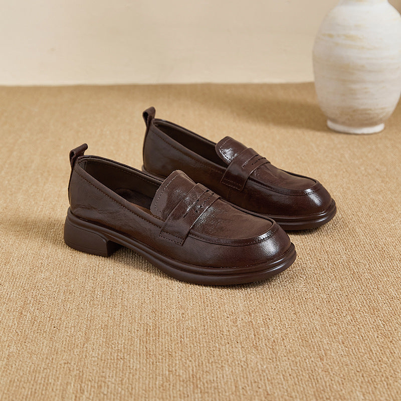 Women's Small British Style Retro Easy Matching Loafers