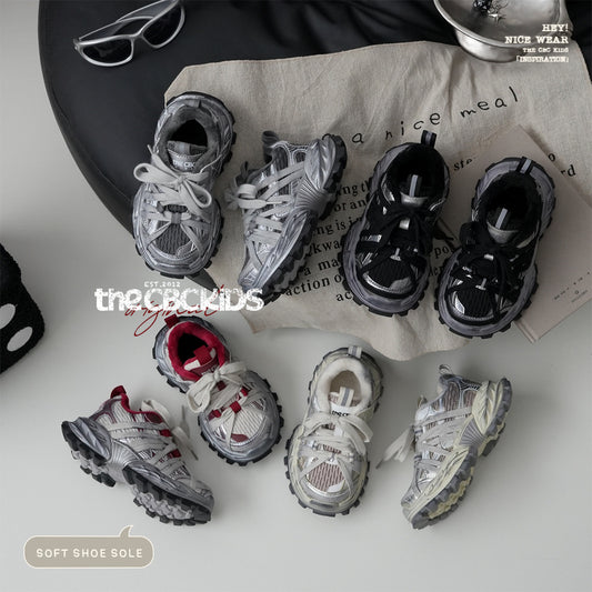 Children's Paris Racing Dirty Retro Sports Dad Kid's Sneakers