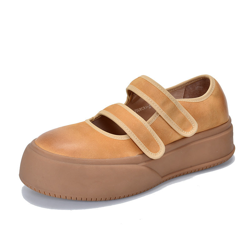 Women's Price Pumps Spring Velcro Platform Retro Casual Shoes