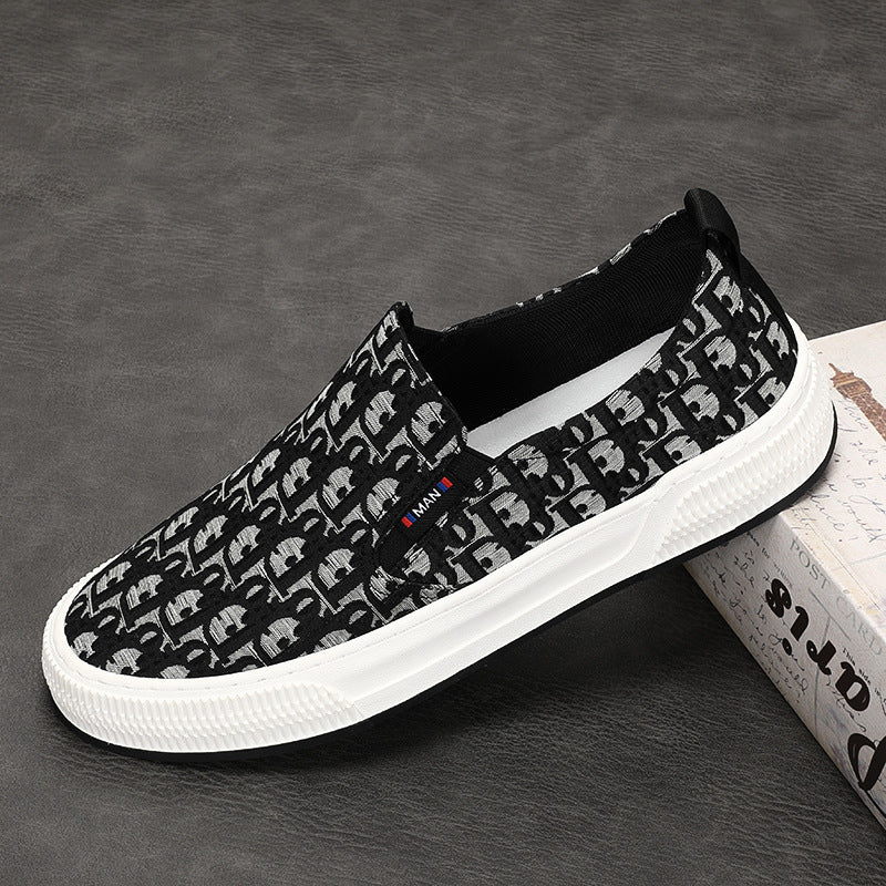 Men's Soft Bottom Breathable Cloth Bear Versatile Canvas Shoes