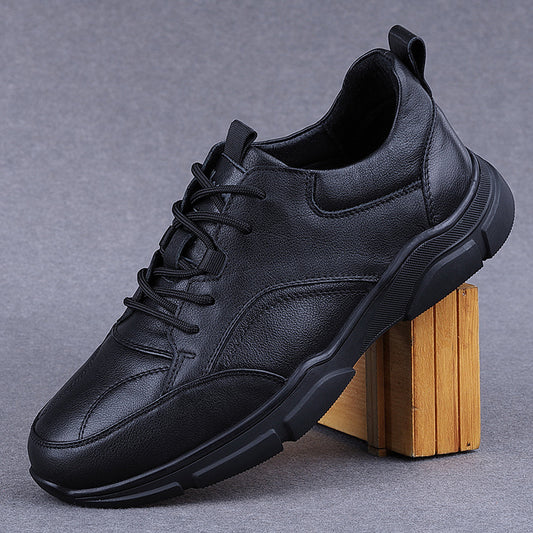 Men's Genuine Breathable Full Grain Cowhide Autumn Sneakers