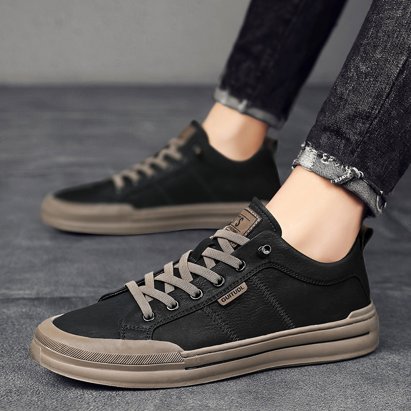 Men's Four White Youth Korean Style Fashionable Sneakers