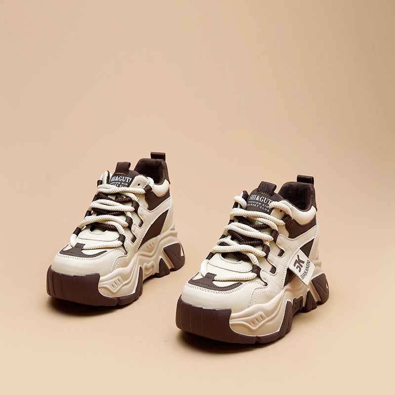 Women's Platform Dad Genuine Height Increasing Fleece-lined Women's Sports Shoes
