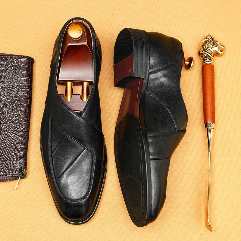 Men's Genuine England Style Slip-on Soft Bottom Men's Casual Leather Shoes