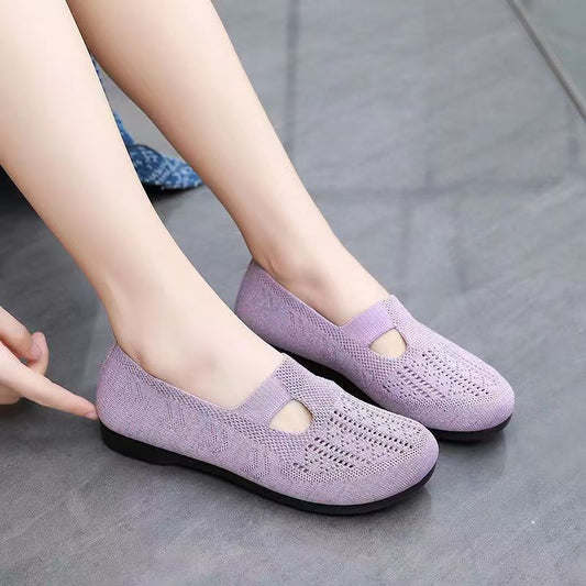 Women's Breathable Mom Dancing Comfortable Lightweight Cloth Casual Shoes