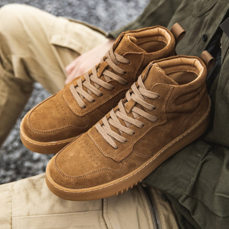 Men's Genuine Fashion Thick Bottom Board Trendy Boots